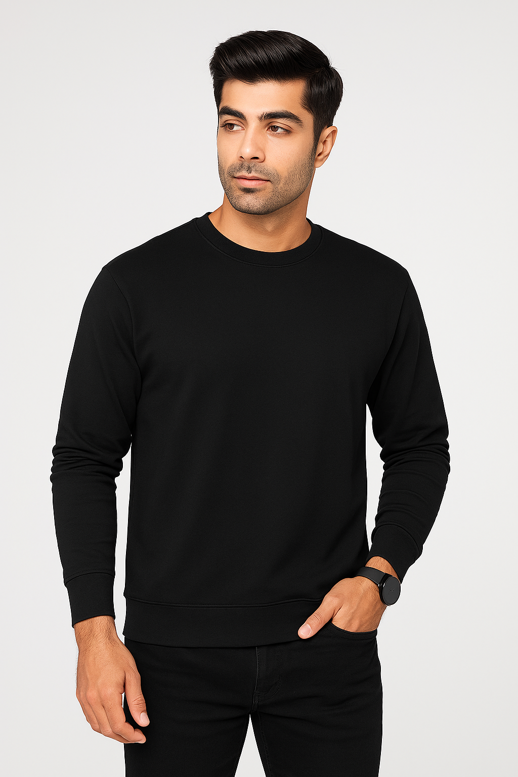Plain Black Sweatshirt
