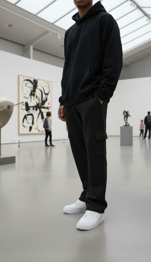 Baggy Five Pocket Cargo Trouser - Black