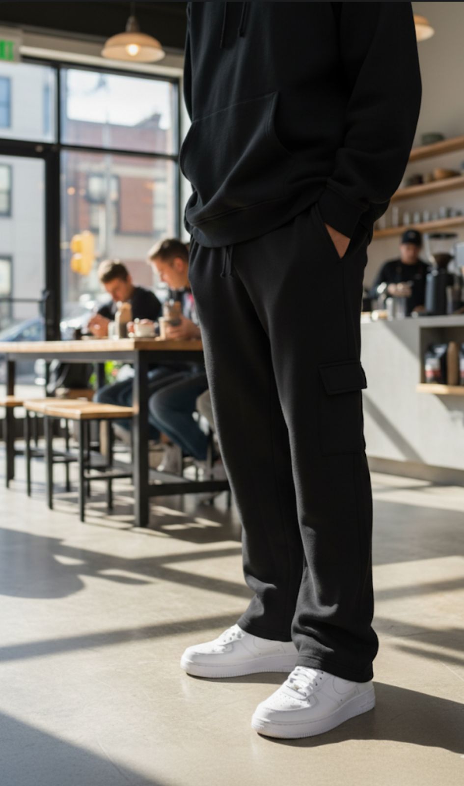 Baggy Five Pocket Cargo Trouser - Black