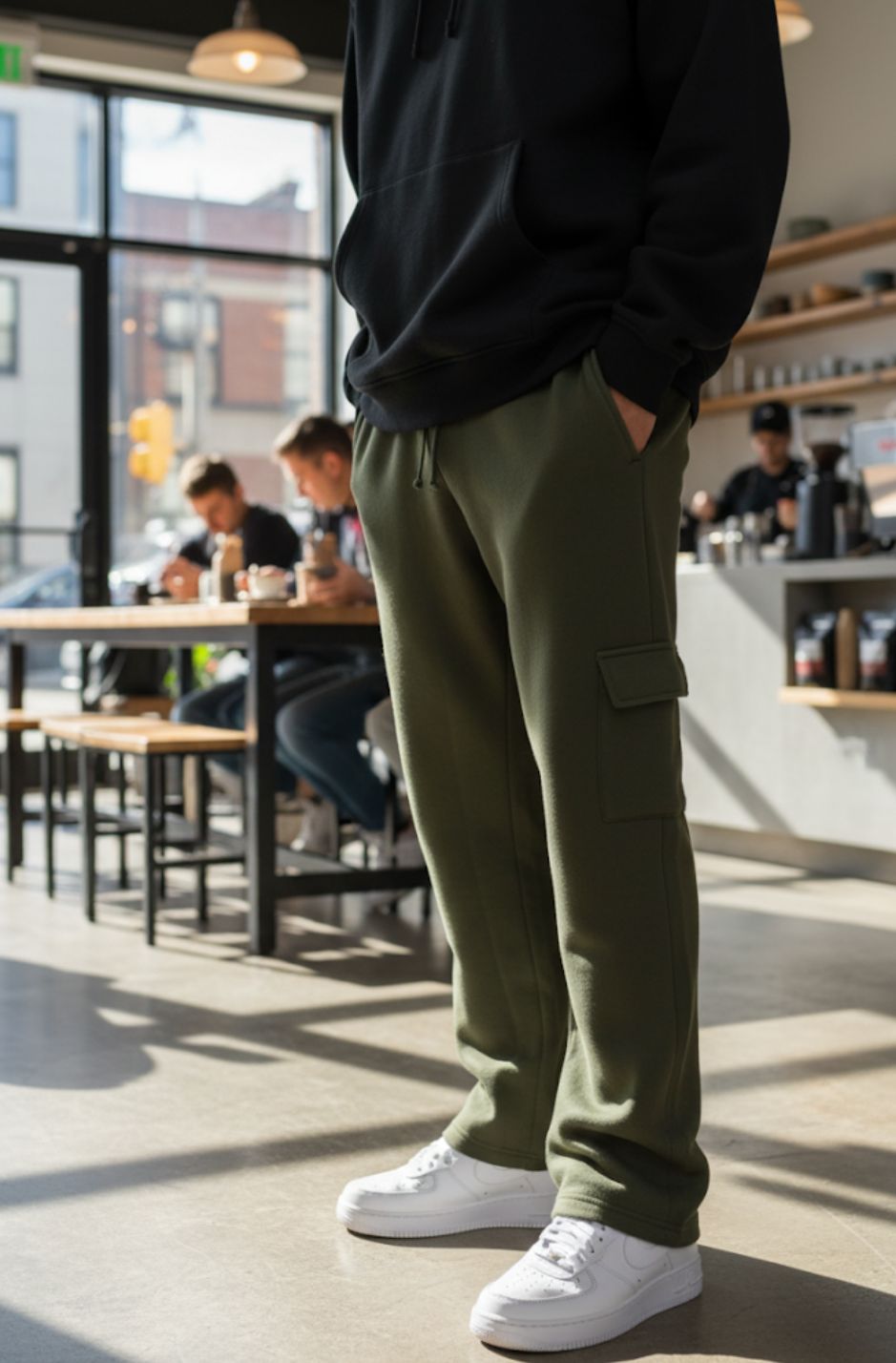 Baggy Five Pocket Cargo Trouser - Green