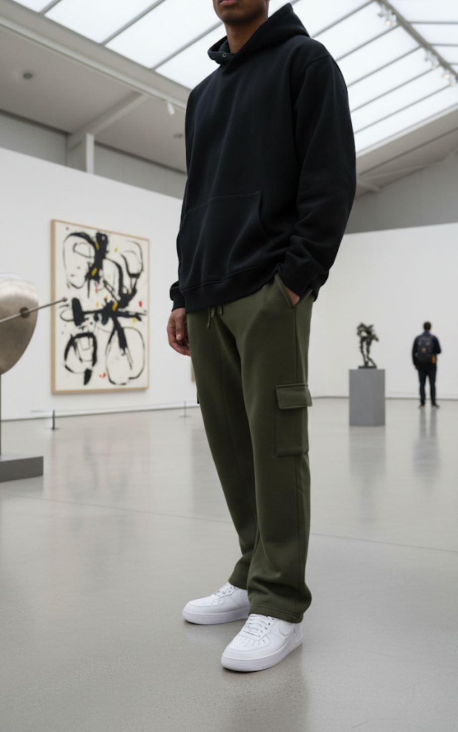 Baggy Five Pocket Cargo Trouser - Green