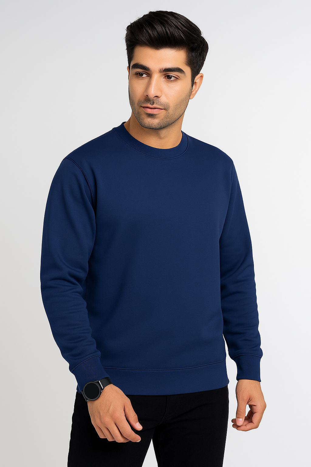 Plain Navy Blue Sweatshirt