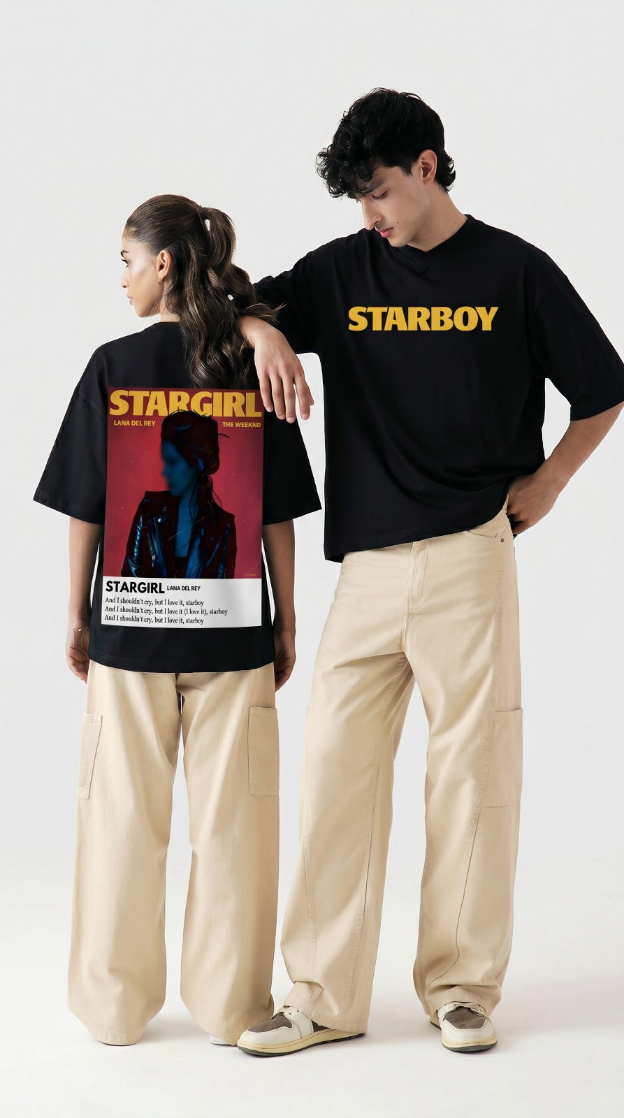 Starboy & Stargirl Oversized T-Shirt Combo